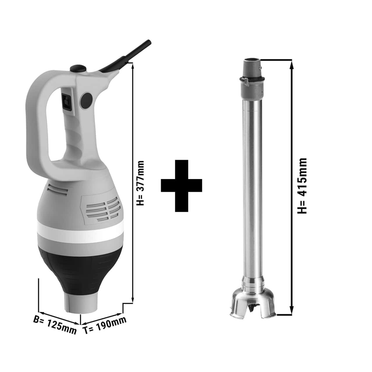 Stabmixer inkl. Mixstab 350mm - 430 Watt - Geschwindigkeit stufenlos regelbar