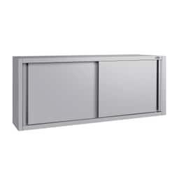 Edelstahl Wandhängeschrank ECO - 1800x400mm - mit Schiebetür - 650mm hoch