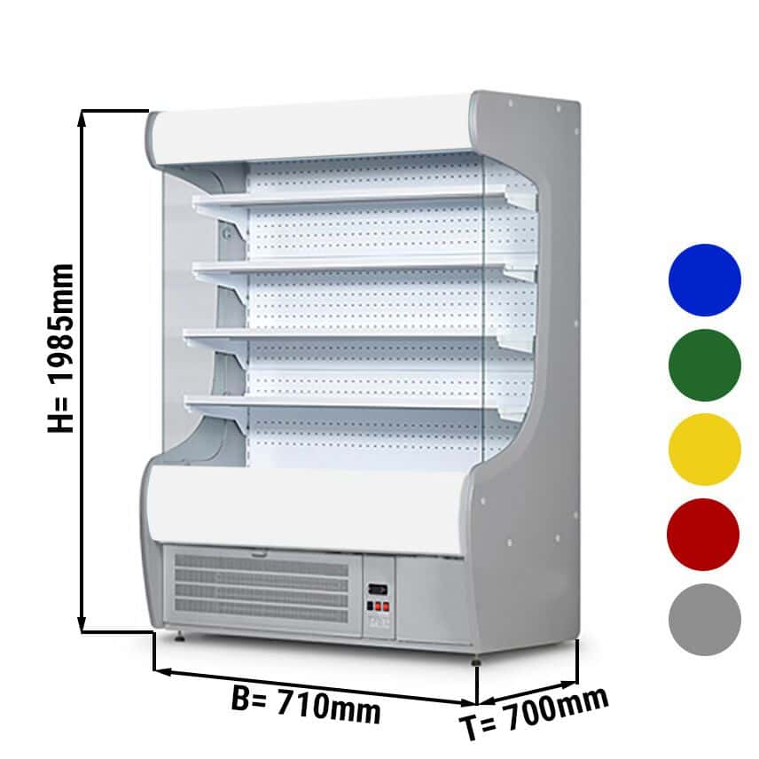 Wandkühlregal - 710mm - mit LED-Beleuchtung & 4 Ablagen