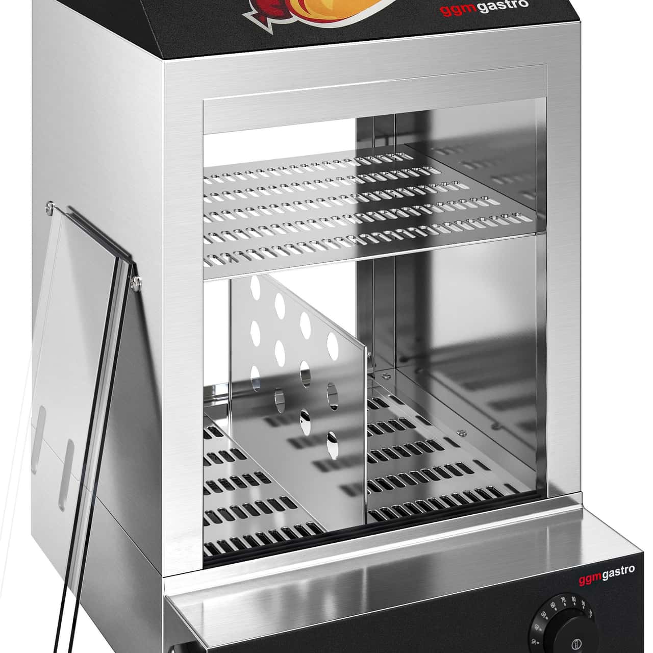 Hot Dog Steamer / Würstchen Warmhalte Vitrine - 1,2 kW