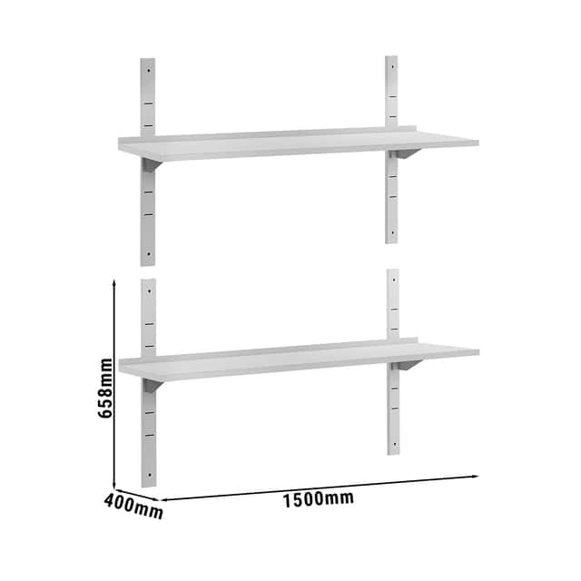 Wandborde ECO - 1500x400mm - mit 2 Etagen