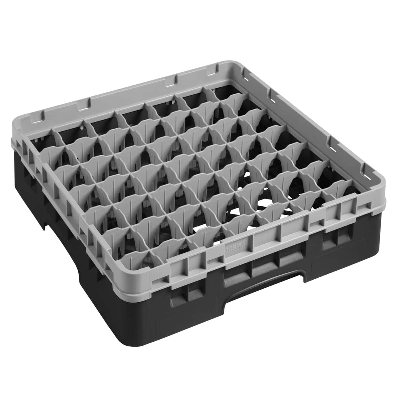 CAMBRO | CAMRACK® - Koš na sklo 1/1 s 1 nástavcem - 500x500mm - 49 přihrádek - černý