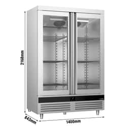 Kühlschrank PREMIUM - GN 2/1 - 1400 Liter - mit 2 Glastüren