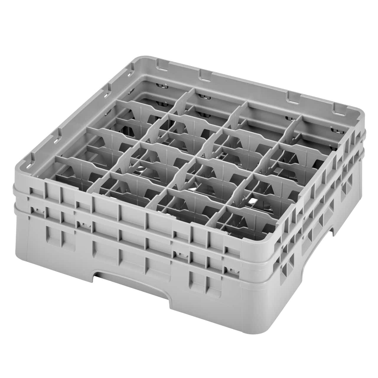 CAMBRO | CAMRACK® - Mycí koš na šálky 1/1 s 16 přihrádkami - 500x500mm - šedý