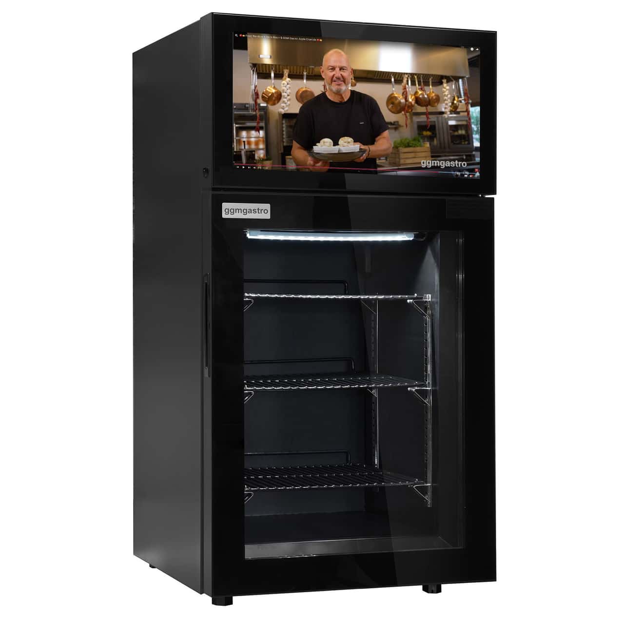 Minibar-Tiefkühlschrank - 460mm - 1 Glastür & Werbedisplay