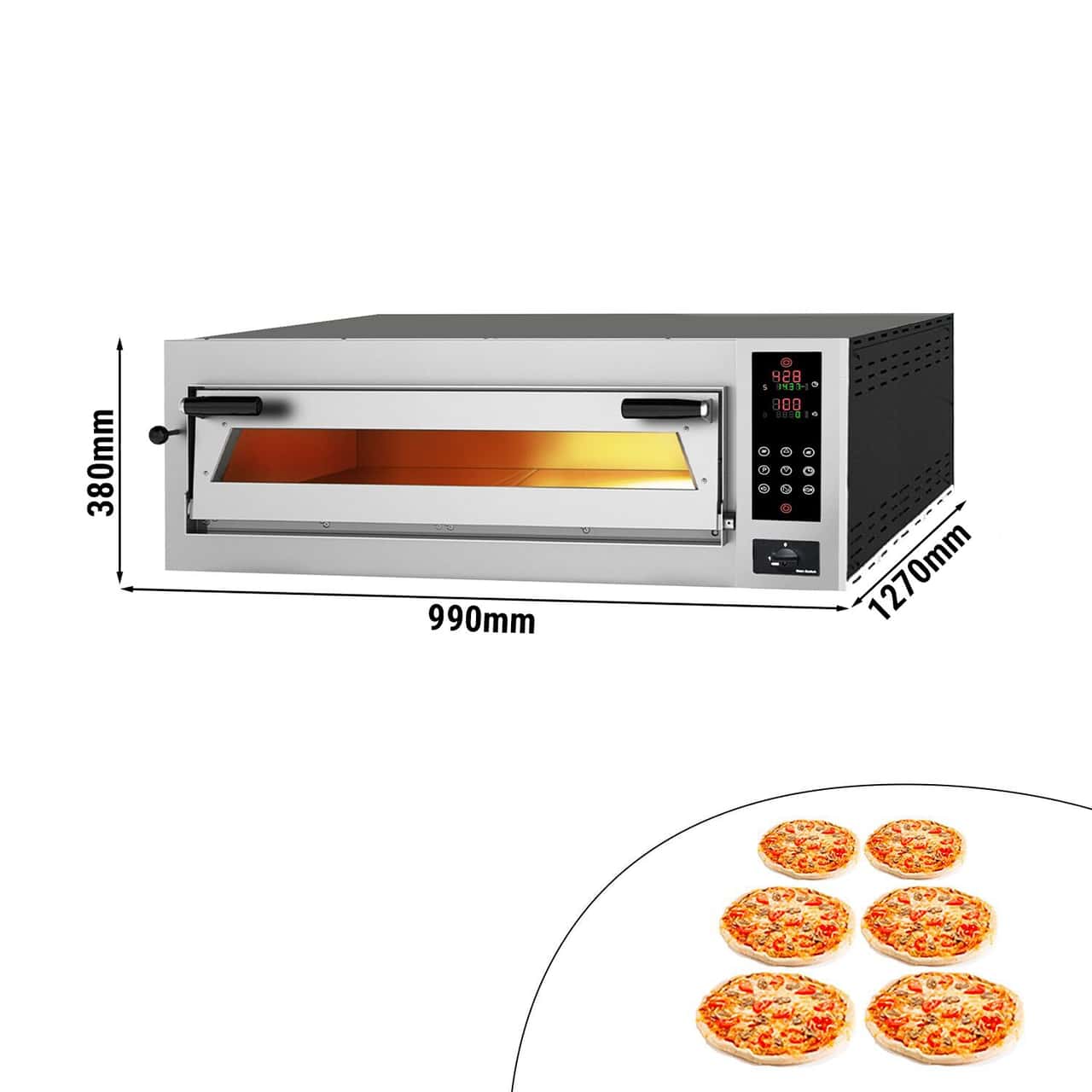 Elektro Pizzaofen - 6x 35cm (Tief) - Digital