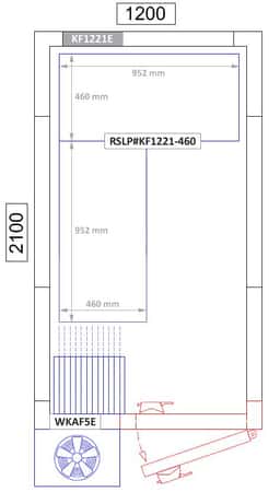 Regalset Aluminium - L-Form - Bautiefe: 460 mm