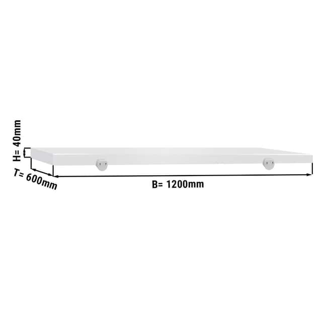 Schneideplatte für Arbeitstisch - 1200x600mm - Weiß