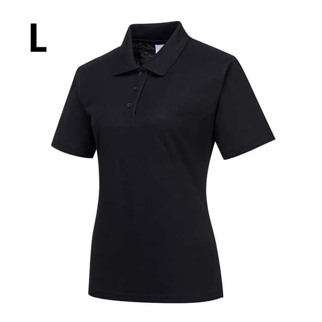 Damen Poloshirt - Schwarz - Größe: L