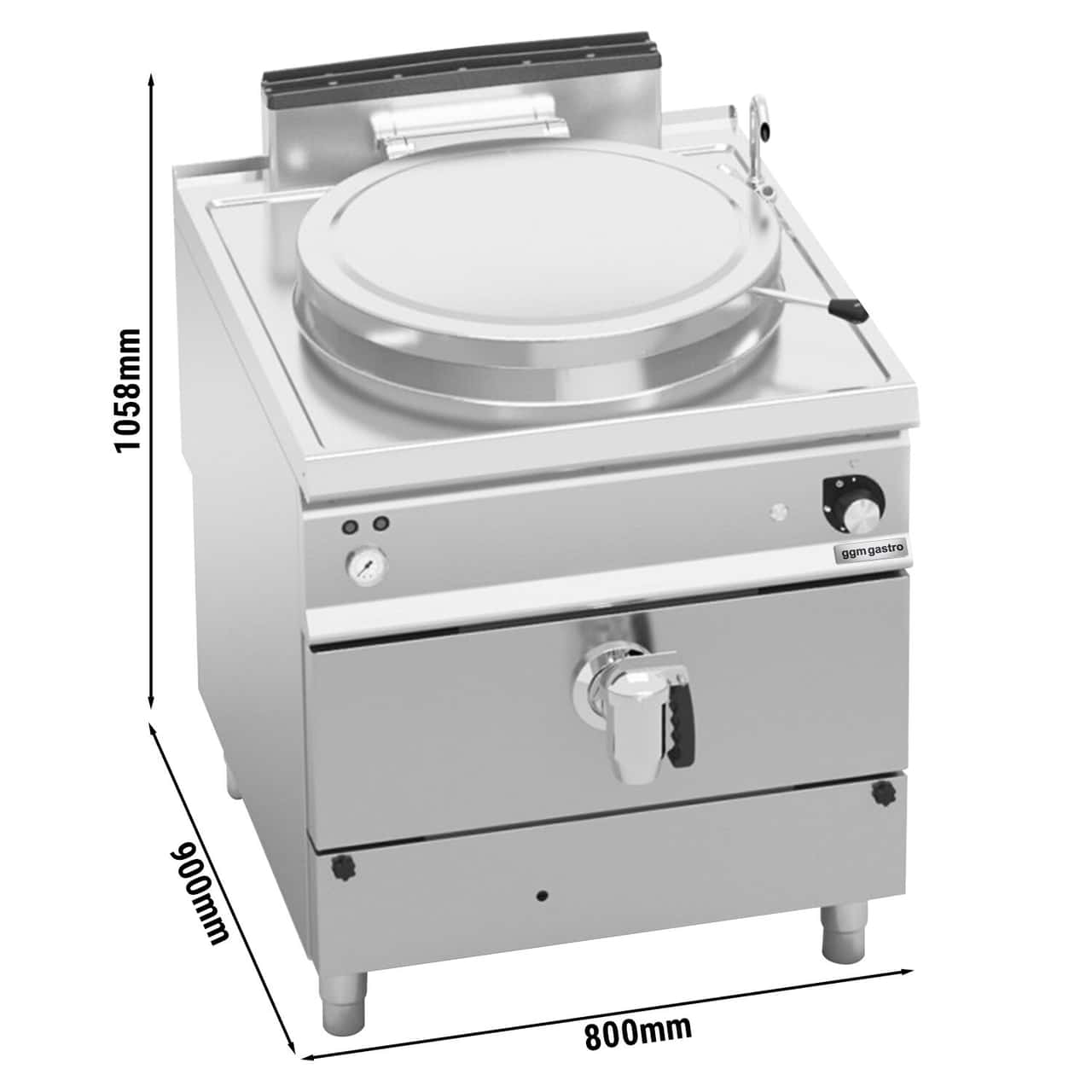 Gas Kochkessel - 100 Liter - 20,9 kW - Indirekte Beheizung