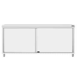 Stainless steel work cabinet ECO - 2000x600mm - with sliding door