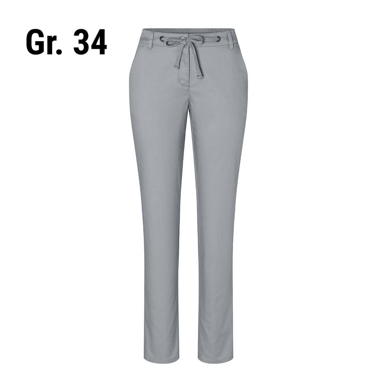 KARLOWSKY | Damen Chinohose Modern-Stretch - Stahlgrau - Größe: 34