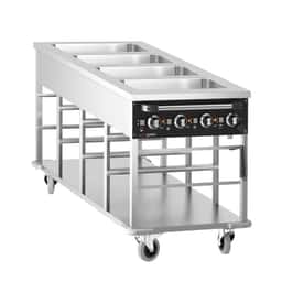 Bain-Marie Thermowagen - 4 x GN 1/1 - Beckentemperatur getrennt regelbar 