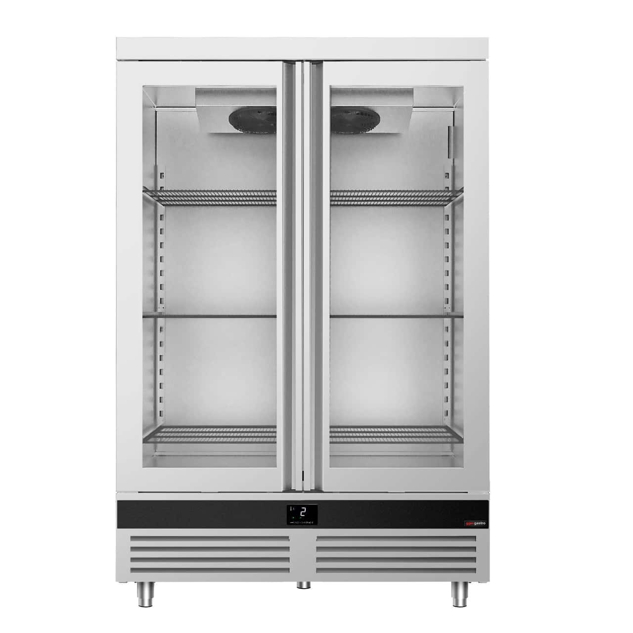 Kühlschrank PREMIUM - GN 2/1 - 1400 Liter - mit 2 Glastüren