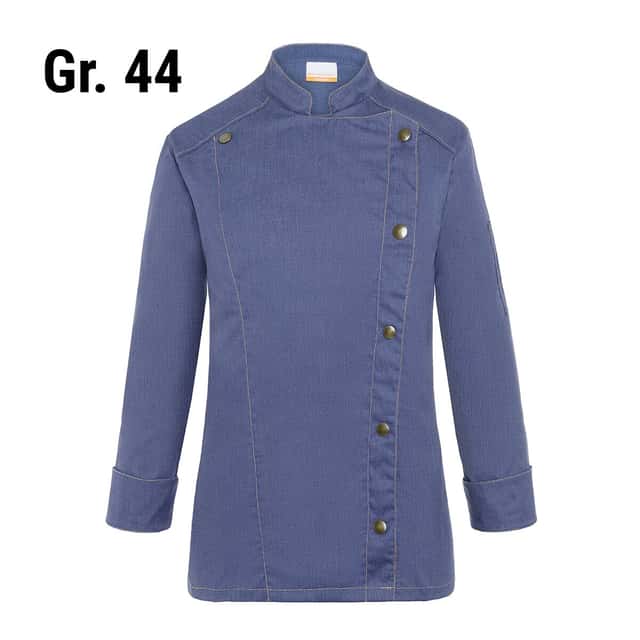 KARLOWSKY | Damenkochjacke Jeans-Style - Vintage Blue - Größe: 44