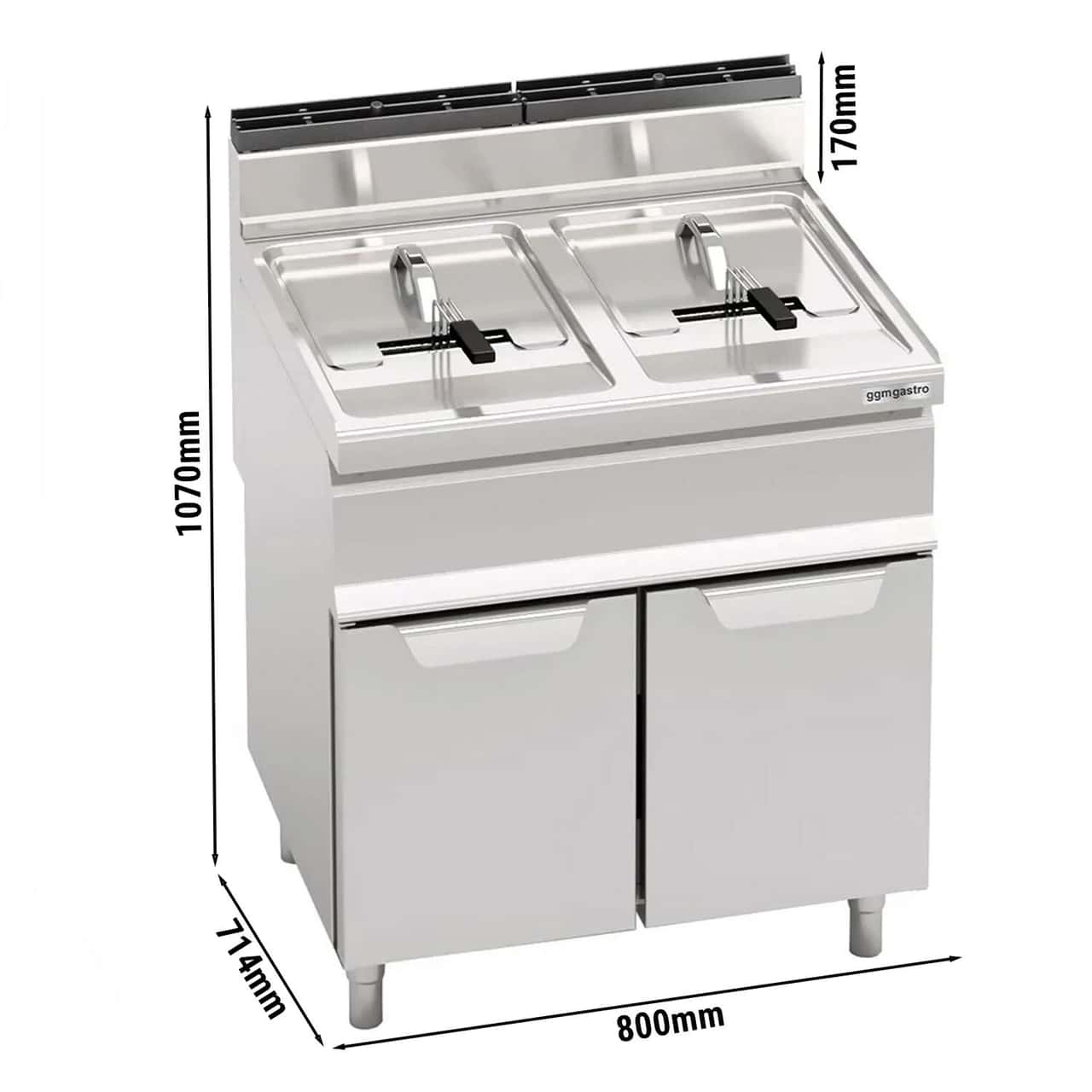 Plynová fritéza 15+15L (25,4 kW)