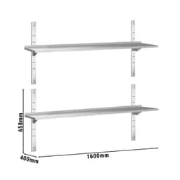 Wandborde PREMIUM - 1600x400mm - mit 2 Etagen