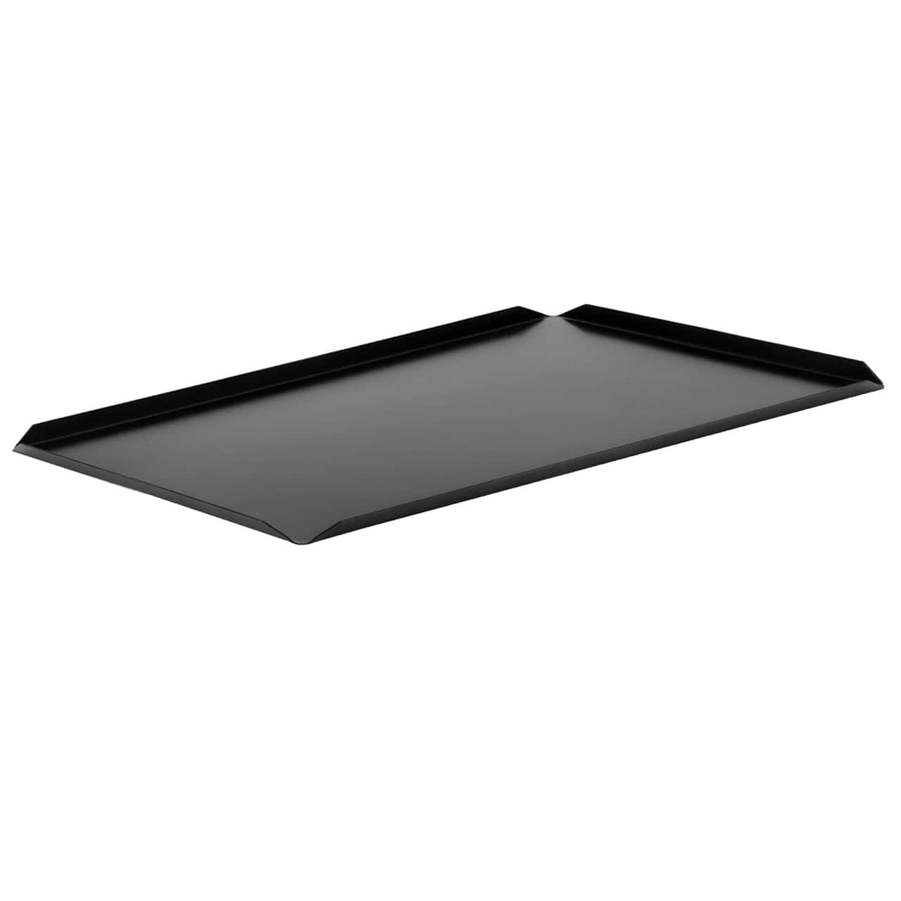 (5 Stück) Konditorei- & Präsentationsplatte aus Aluminium - 700x150x10mm - Schwarz