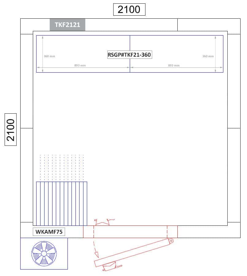 Regalset Aluminium (Eloxiert) - Bautiefe: 360 mm