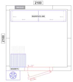 Regalset Aluminium (Eloxiert) - Bautiefe: 360 mm