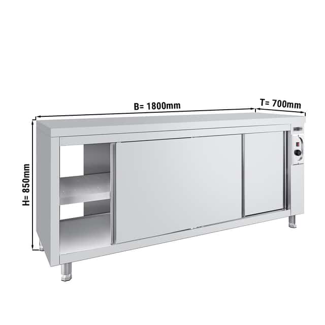 Wärmeschrank ECO - 1800x700mm - mit Durchreiche