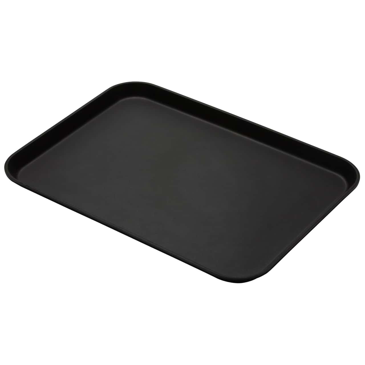 (6 Stück) CAMBRO | CAMTREAD® - Fiberglas Tablett - rechteckig - 650x450mm - hohes Profil - Schwarz