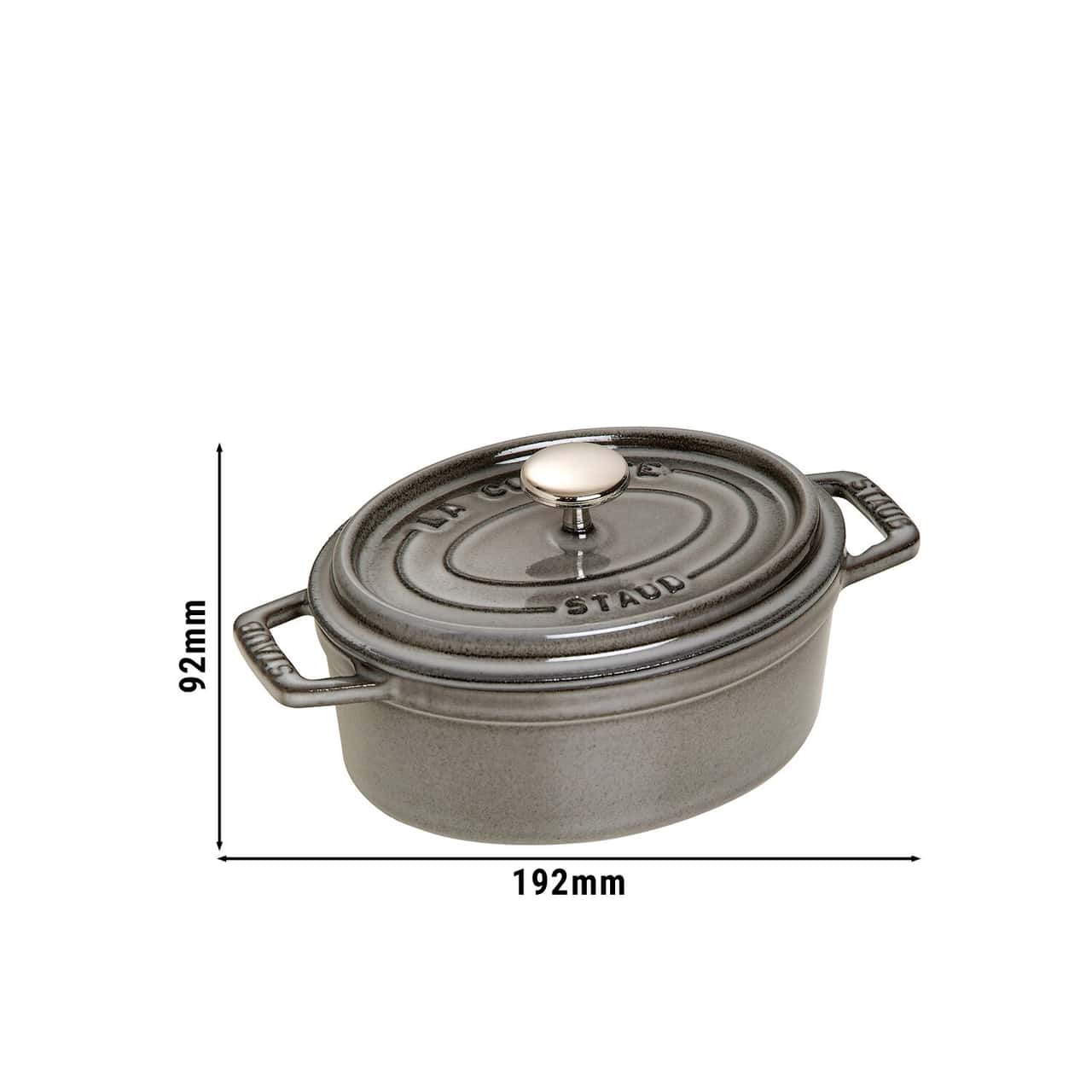 STAUB | LA COCOTTE - Cocotte - oval - 150mm - Gusseisen - Graphit-Grau