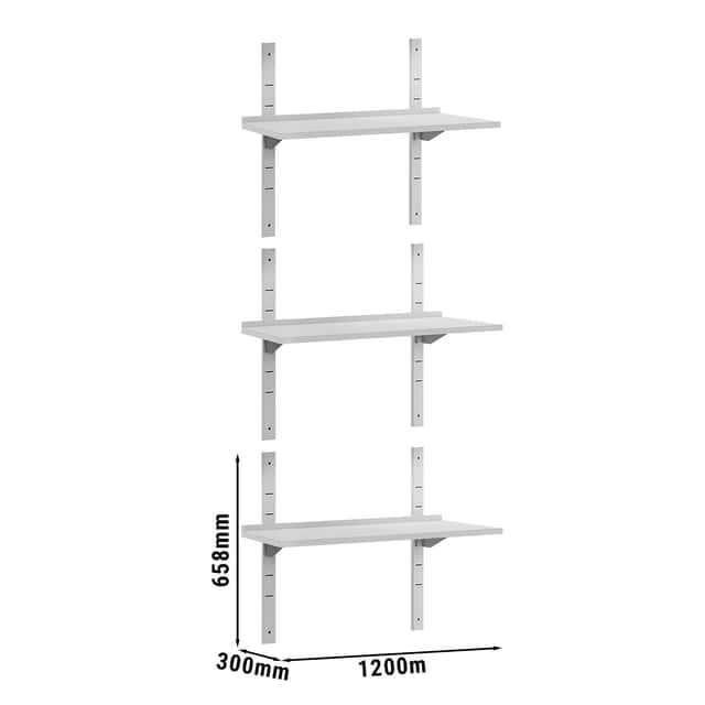 Wandborde ECO - 1200x300mm - mit 3 Etagen