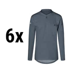 (6 Stück) KARLOWSKY | Langarm Herren Arbeitsshirt Performance - Anthrazit - Größe: XS