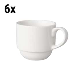 (6 pieces) BUDGETLINE - Coffee cup Mammoet - 20 cl - White