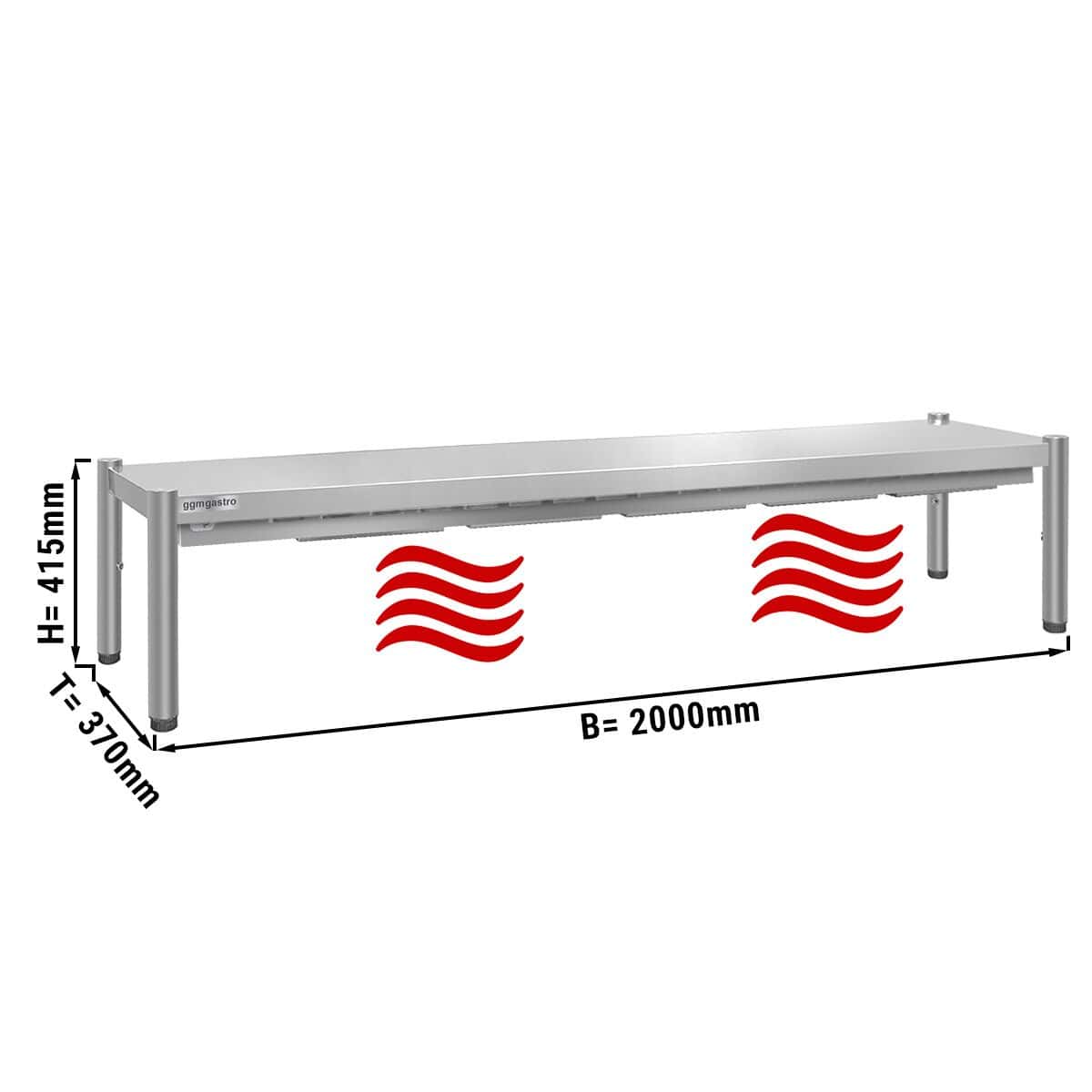 Wärmebrücke PREMIUM - 2000x370mm - mit 1 Etage - Höhe: 415mm