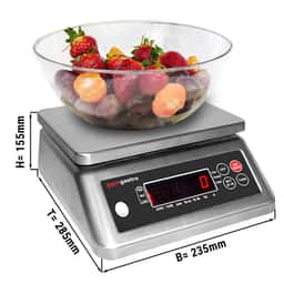 Digitale Küchenwaage bis 3 kg - Teilung: 0,2 Gramm