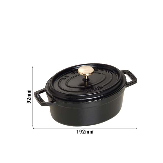 STAUB | LA COCOTTE - Cocotte - oval - 150mm - Gusseisen - Schwarz