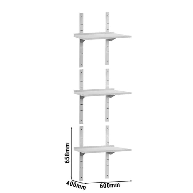 Wandborde ECO - 600x400mm - mit 3 Etagen