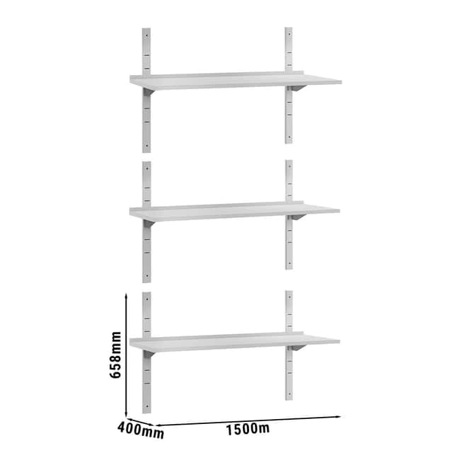 Wandborde ECO - 1500x400mm - mit 3 Etagen