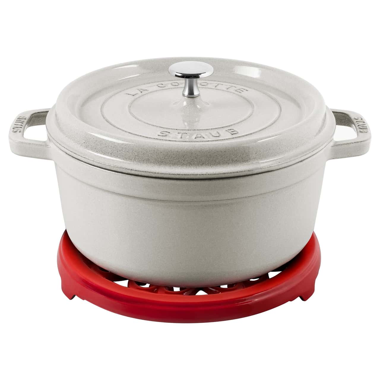 STAUB | SERVING - Topfuntersetzer Lilie - 230mm - Gusseisen - Kirsch-Rot