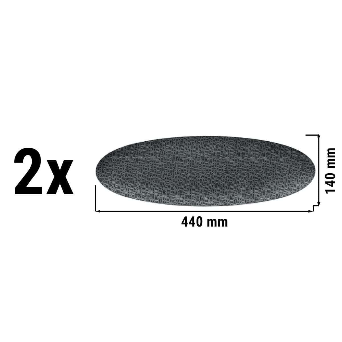 (2 pieces) Seltmann Weiden - Coupe plate - 440x140mm