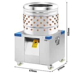 Geflügelrupfmaschine mit 154 Rupffingern -Trommel  Ø 60 cm