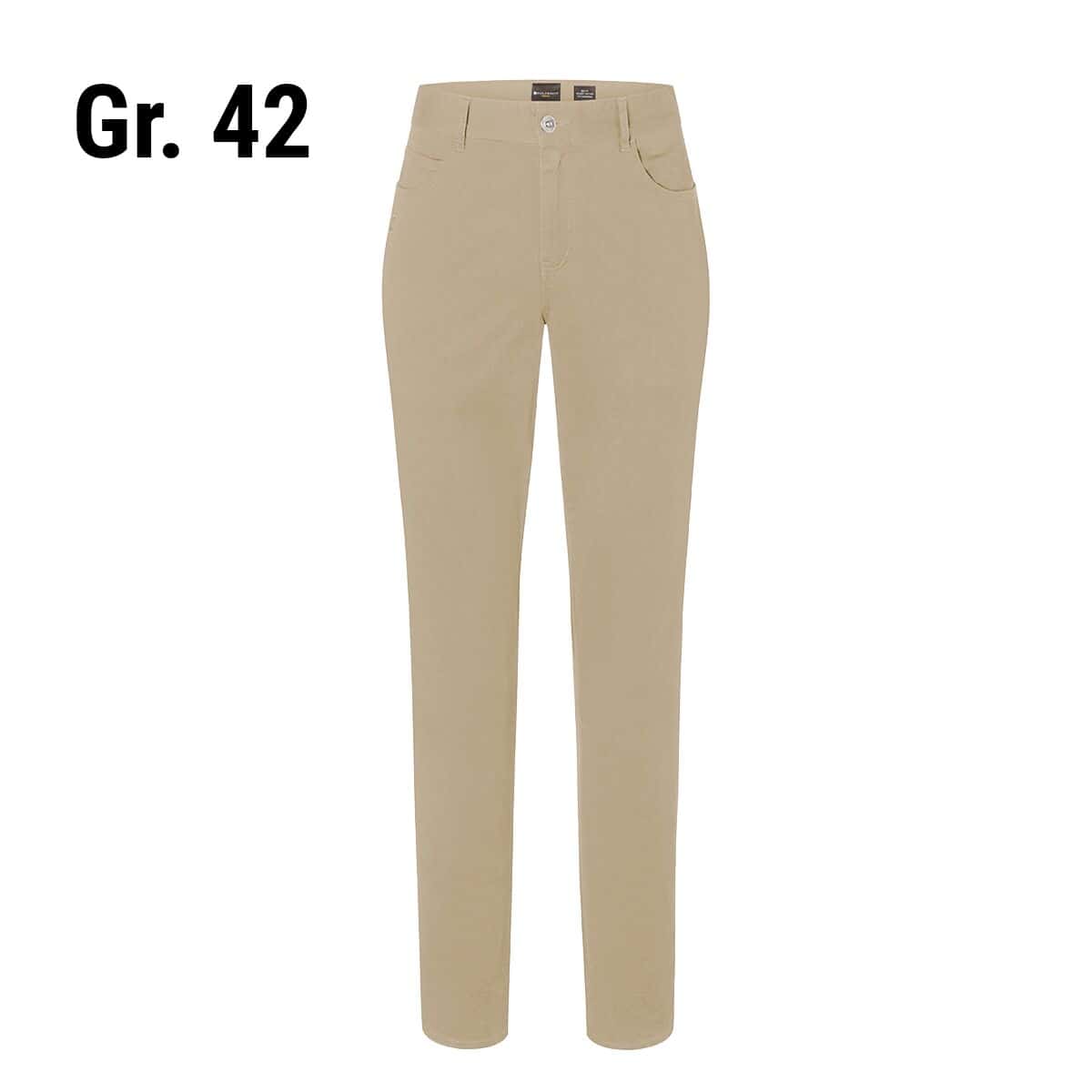 KARLOWSKY | Damen 5-Pocket-Hose - Kieselgrau - Größe: 42