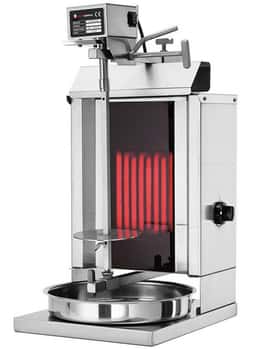 Elektro Gyros-/ Dönergrill - 1 Brenner - max. 5 kg - inkl. Flügeltüren