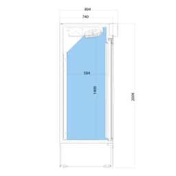 Getränkekühlschrank - 2030 Liter - 3 Glasschiebetüren & Werbedisplay