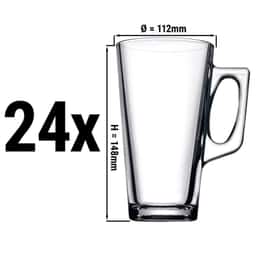 (24 Stück) Becher aus Glas - AQUA - 385 ml