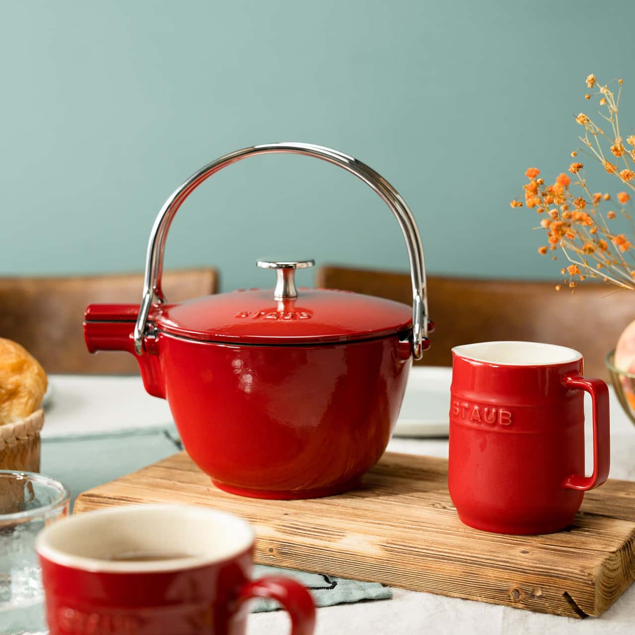 STAUB | SPECIALITIES - Teekanne - 1,1 Liter - Gusseisen - Kirsch-Rot