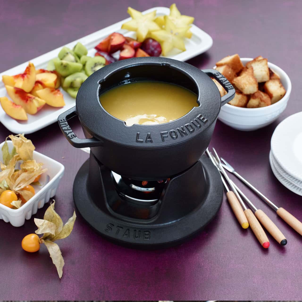 STAUB | SPECIALITIES - Fondue Set - Ø 160mm - Gusseisesn - Schwarz