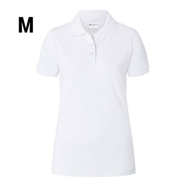 KARLOWSKY | Damen Workwear Poloshirt Basic - Weiß - Größe: M