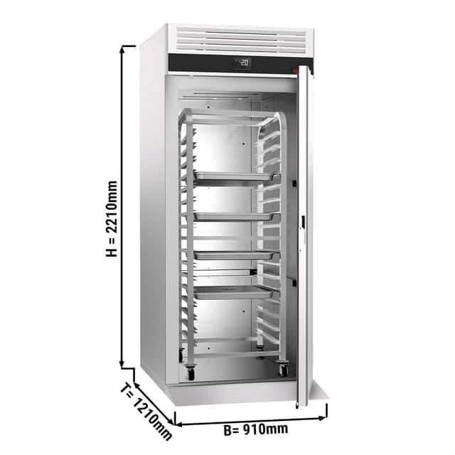 EinfahrTiefkühlschrank Edelstahl PREMIUM - GN 2/1 - GN 1/1 - EN 60x40- 700 Liter - mit 1 Tür