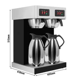 Filterkaffeemaschine - 2x 2 Liter - 3,8 kW - inkl. 2 Isolierkannen