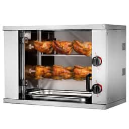 Elektro Mini-Hähnchengrill - 4,4kW - mit 2 Spießen für bis zu 6 Hähnchen