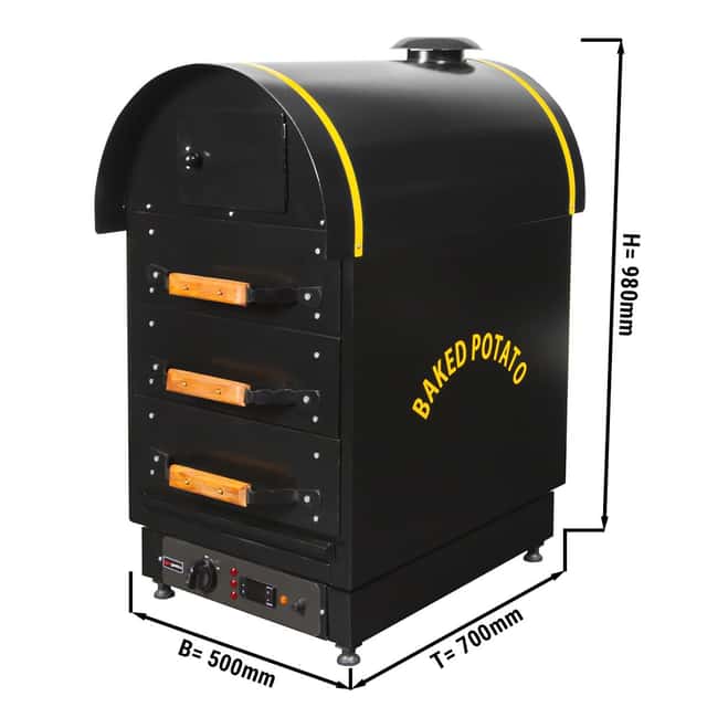 Elektro Kumpir Kartoffelofen - digital - 4,5 kW - mit 3 Schubladen