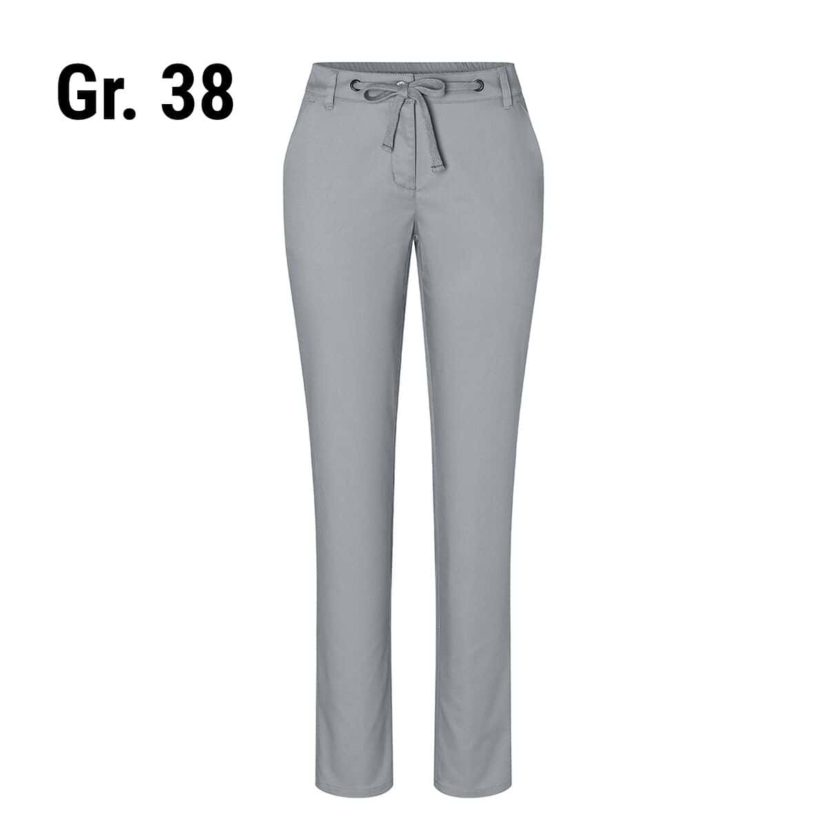 KARLOWSKY | Damen Chinohose Modern-Stretch - Stahlgrau - Größe: 38